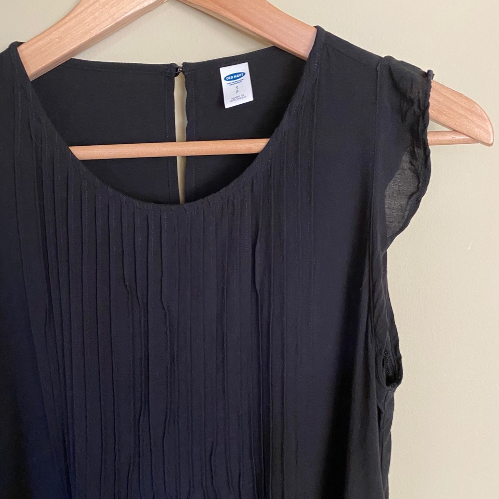OLD NAVY Black Flutter-Sleeve Top